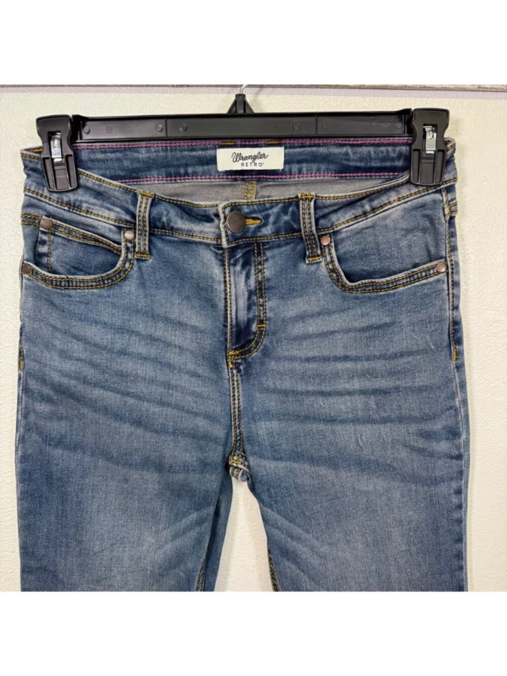 Wrangler Retro Mid Rise Bootcut Jeans 7x31 Medium Wash Denim Western Rodeo Ranch